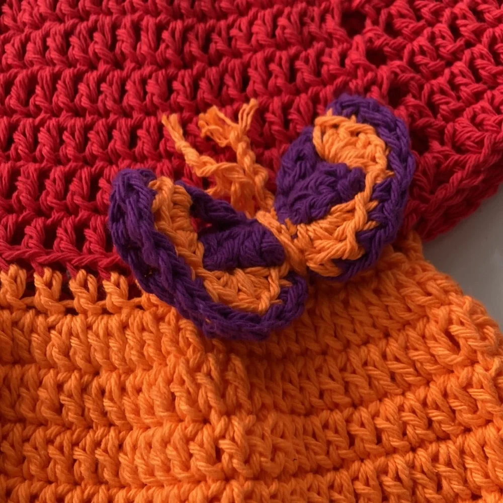 Colorful Striped Dress with Butterfly - Picture 2 of 4